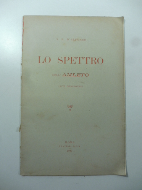 Lo spettro dell'Amleto. (Note psicologiche)